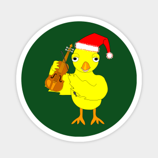 Santa Cap Violin Chick Magnet